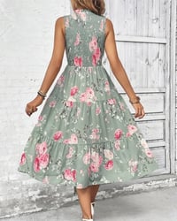Floral Print Smocked Dress