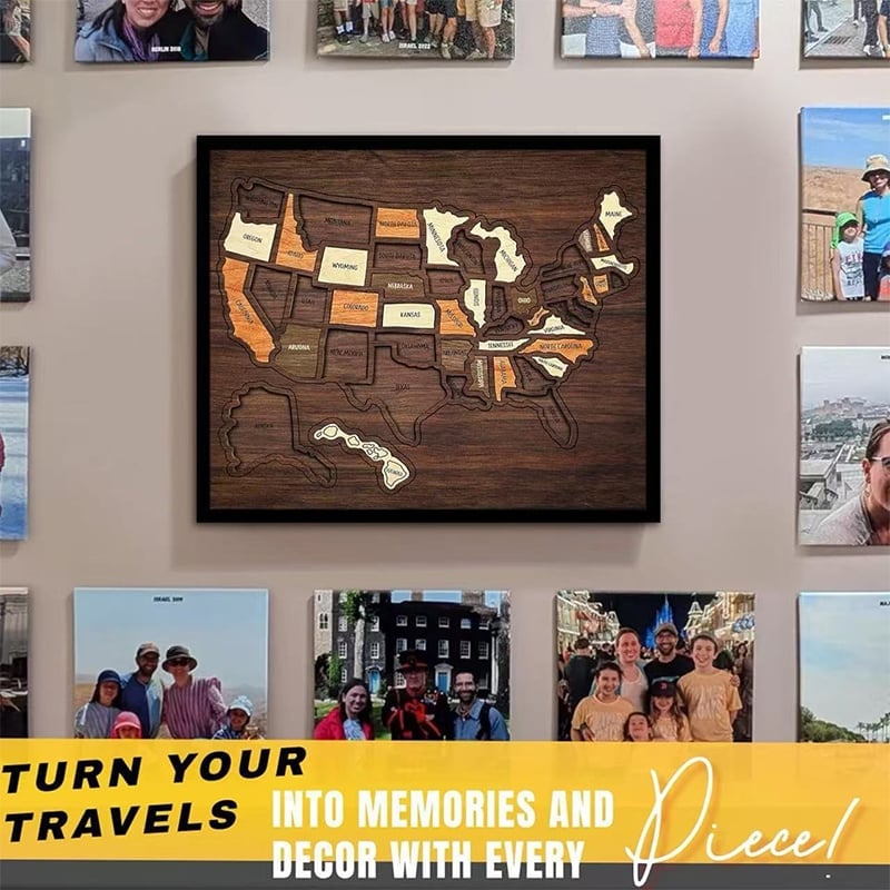Wooden USA Map Puzzle