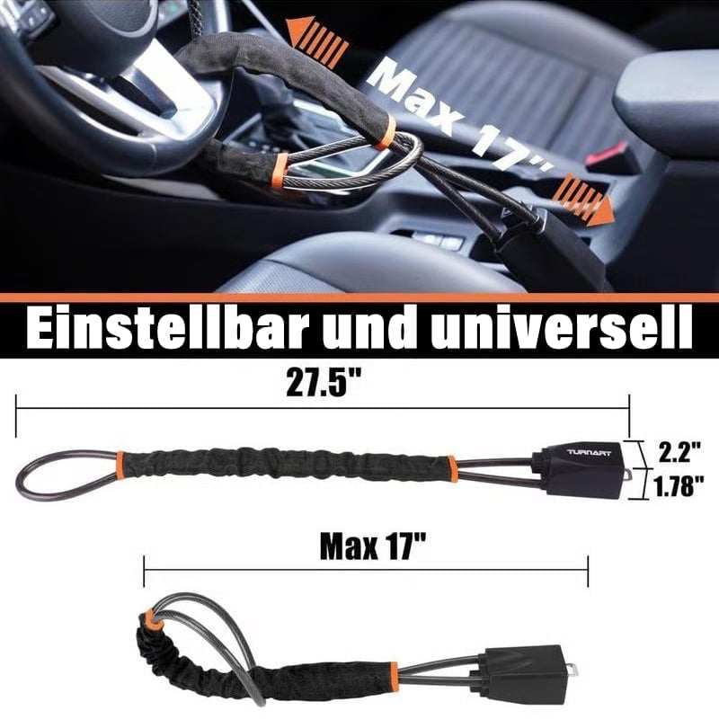 Lenkradschloss, Universal Auto Diebstahlsicherung mit 2 Schlüsseln