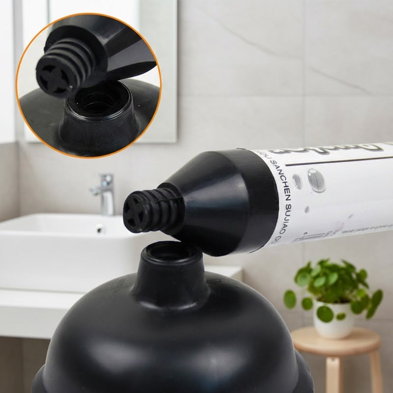 High-Pressure Toilet Plunger Set with Dual Suction Cups
