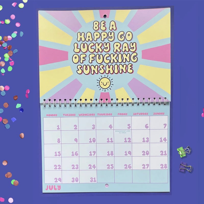 Funny and Sweary Double Page Wall Calendar