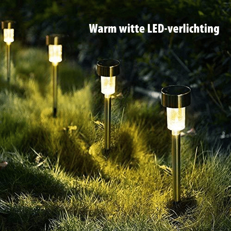 Zonne-tuinverlichting, 10 stuks