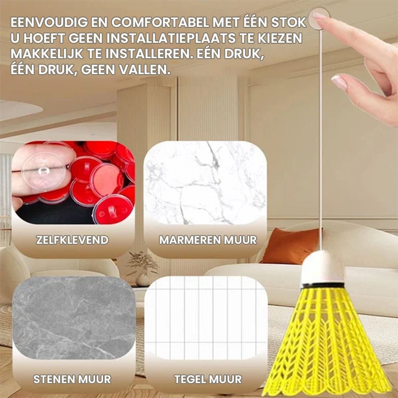 Automatic rebound badminton trainer