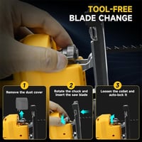 Sakerplus Cordless Brushless Jigsaw with LED