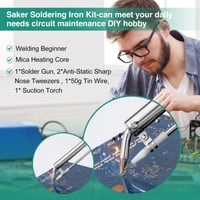 Sakerplus Adjustable Temperature Soldering Iron Kit