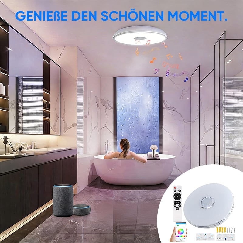 3-in-1: Intelligente LED-Deckenleuchte mit Bluetooth-Lautsprecher
