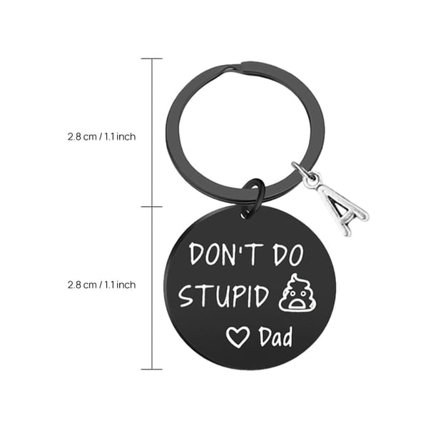 SANK® Don't Do Stupid Things Keychain(Black)