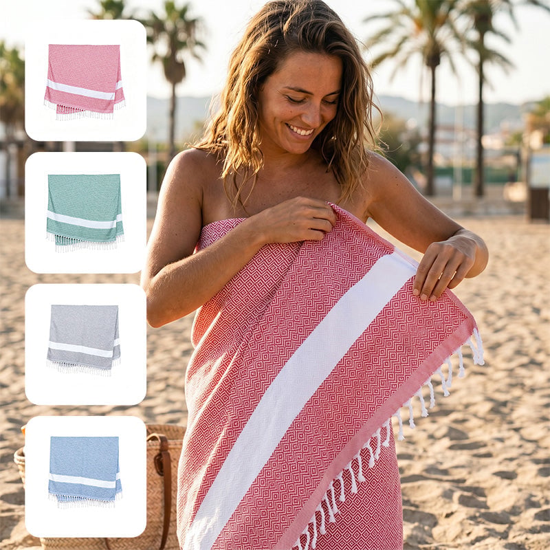 Large Quick Dry Jacquard Beach Bath Towel