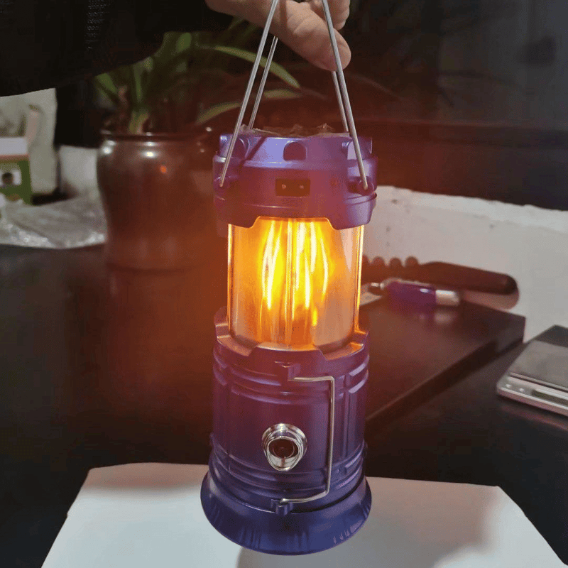 Solar wiederaufladbare LED Laterne für Camping, mit Lithiumbatterie