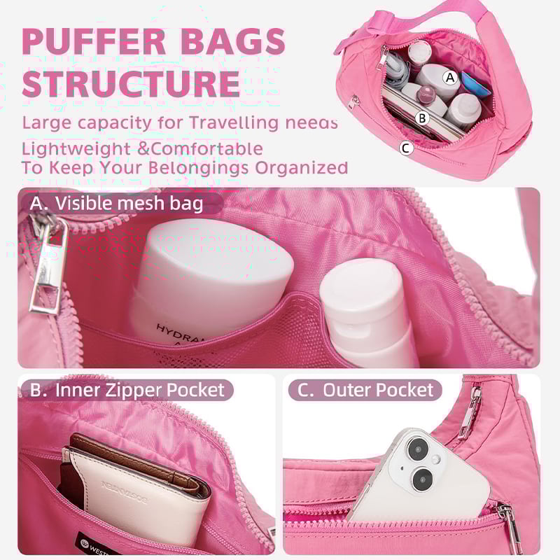 Puffer Crescent Shoulder Bag