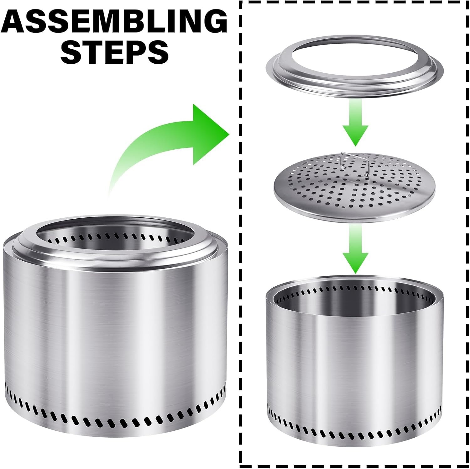 Portable Smokeless Tabletop Firepit
