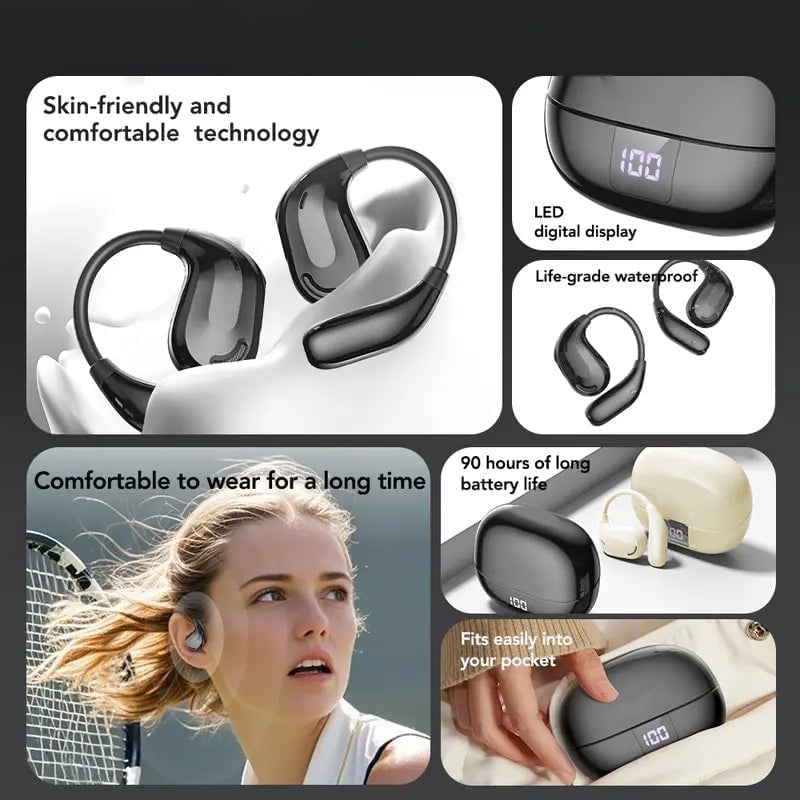 Hi-Fi Sport Bluetooth 5.4 Ohrbügel-Kopfhörer mit Geräuschunterdrückung
