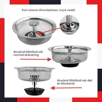 Diskbänk Ersättningsfilter  i Rostfritt stål
