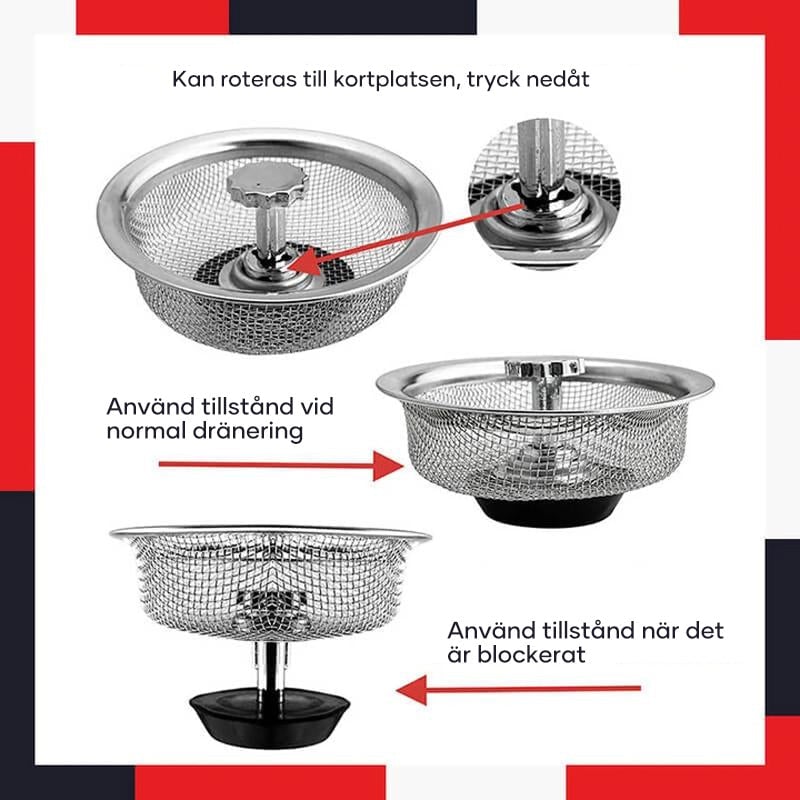 Diskbänk Ersättningsfilter  i Rostfritt stål