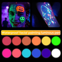 UV Neon Face Paint Markers 12 Colors