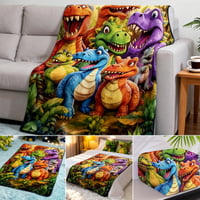 Flannel Dinosaur Nap Blanket