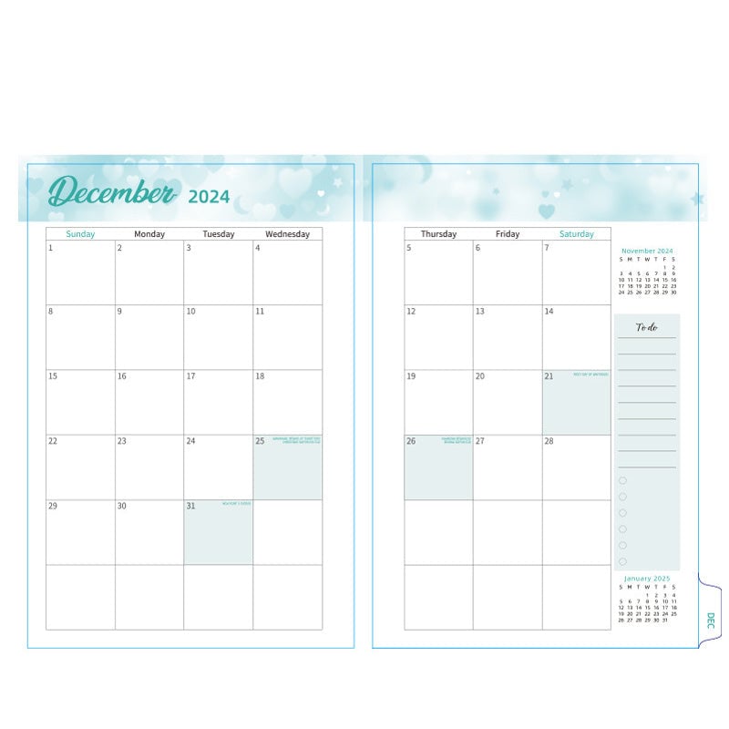 2025 Flower Weekly and Monthly Planner