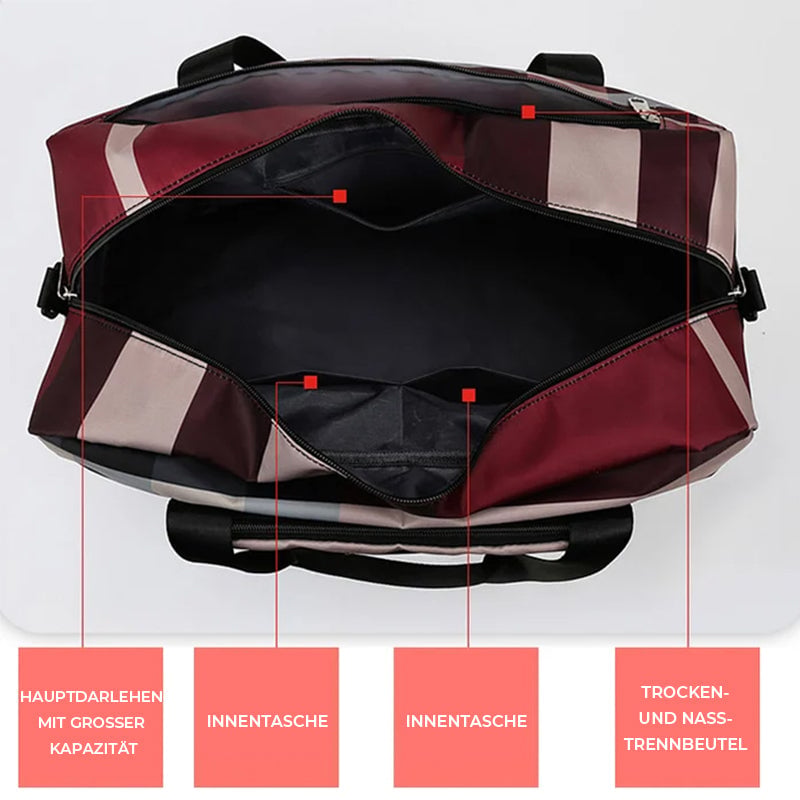 Faltbare Reisetasche mit Trocken-/Nasstrennung
