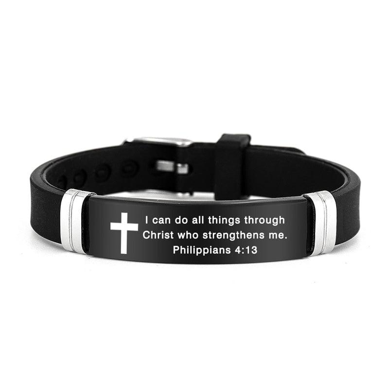 Inspirational Quote Bible Verse Cross Bracelets