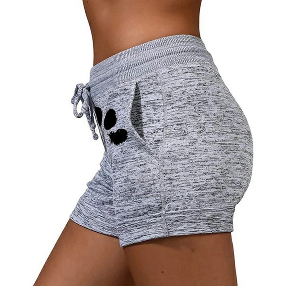 Women's Knitted Shorts With Paw Print