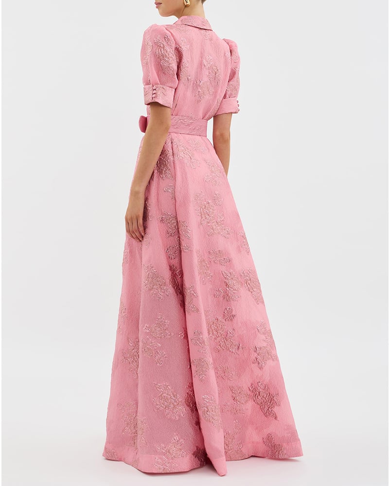 Jacquard Elegant Fashion Slim-Fit Long Dress