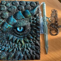 🐉Dragon Eye 3D Embossed Journal - Handmade Resin Engraved Notebook🐉