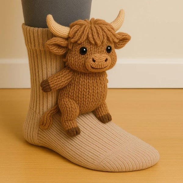 3D-gestrickte Tiersocken