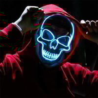 Halloween Mask LED Light Up Scary Skull Mask
