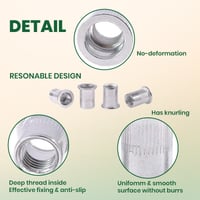 Aluminum open split rivet nuts