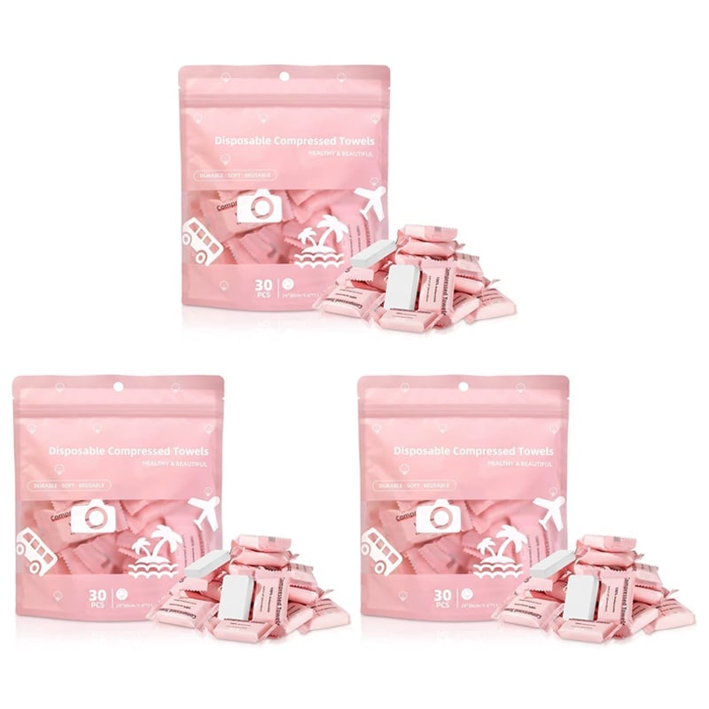 Compressed Travel Towels – Individually Wrapped Disposable Face Towels