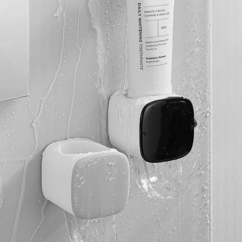 Wall-mounted toothpaste squeezer