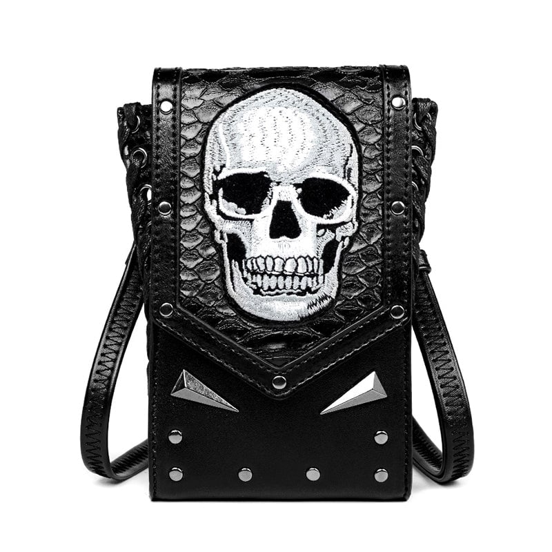 Punk Stil Totenkopf Mini Gürteltasche