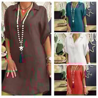 Nordisk Kortärmad Skjortklänning