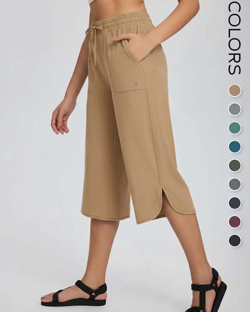 👖 Women's Wide Leg Yoga Capris