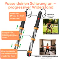 Verstellbare, seillose Battle Ropes