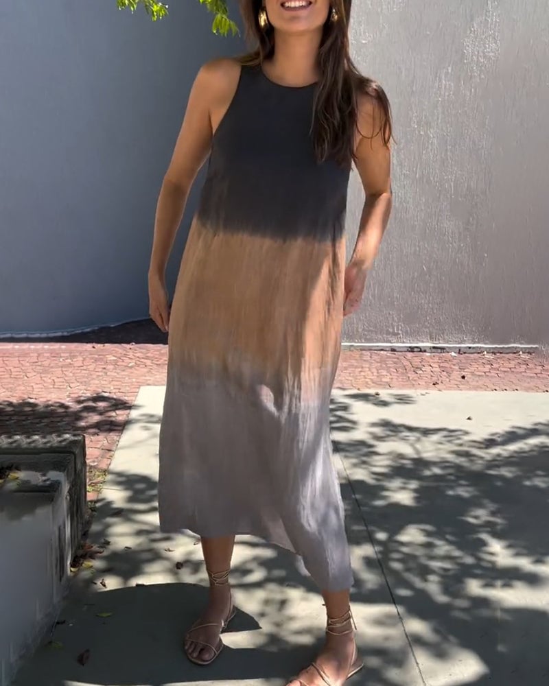 Robe sans manches et dégradé
