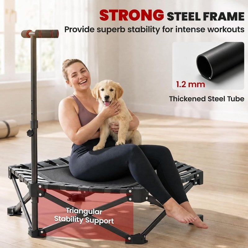 Sakerplus® Foldable Fitness Trampoline With Handle