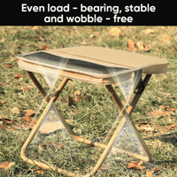 Klappbarer Rucksackhocker