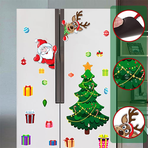 Magnet Back For Sticker News Christmas-themed Magnetic Stickers