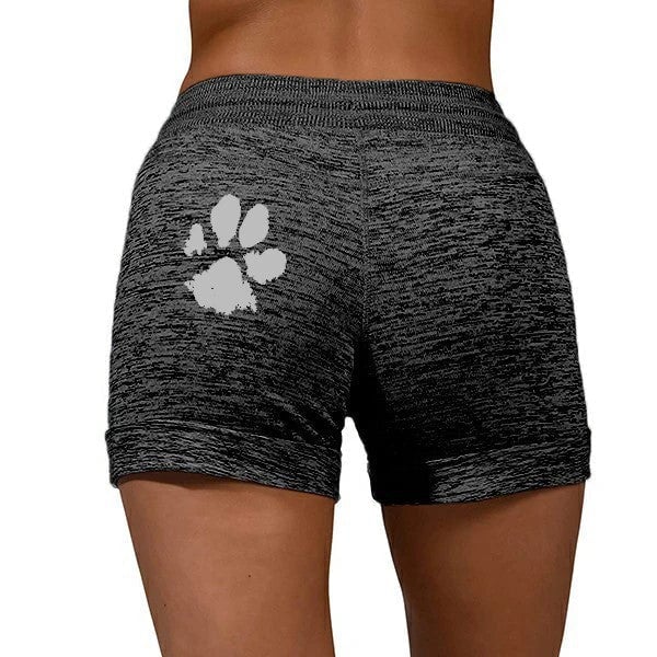 Women's Knitted Shorts With Paw Print