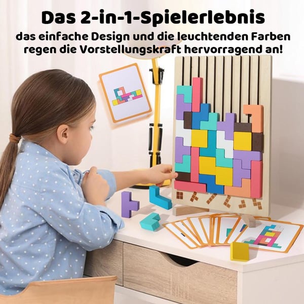 Holz-Stapel-Puzzle-Set
