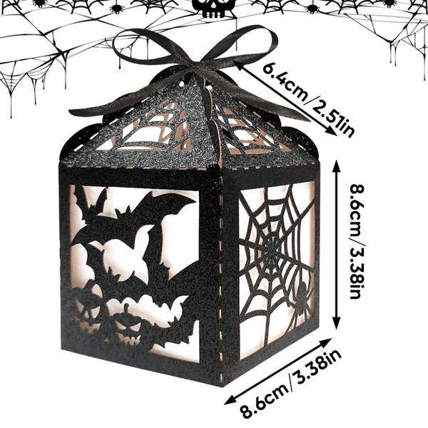 Halloween-Themed Glitter Decorative Candy Box