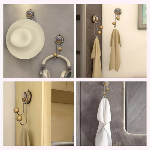 No-Drill Double Hook Suction Cup Hook