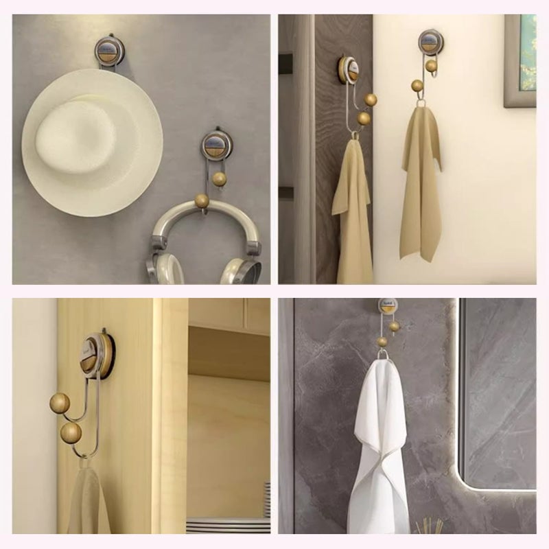 No-Drill Double Hook Suction Cup Hook