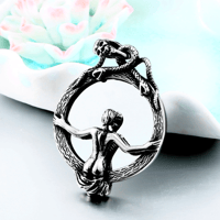 🎃HALLOWEEN🎃Skeleton Ghost Mirror Goth Punk Dark Style Pendant