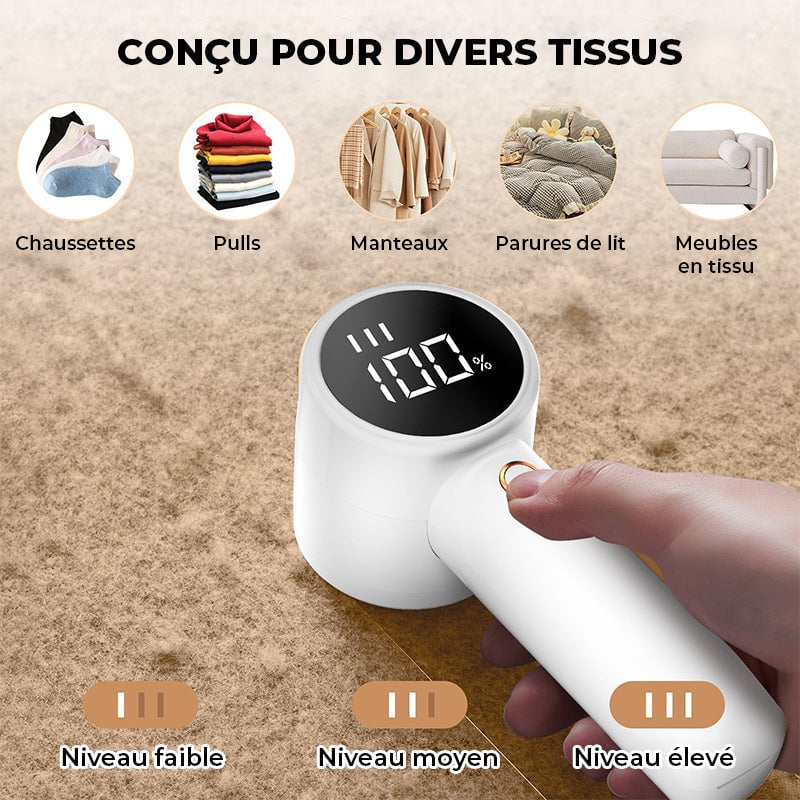 Éliminateur de peluches électrique
