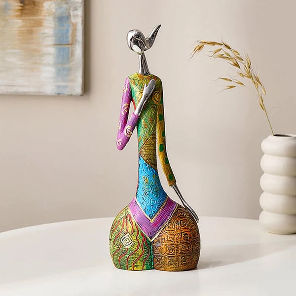 Abstract Colorful Woman Statue