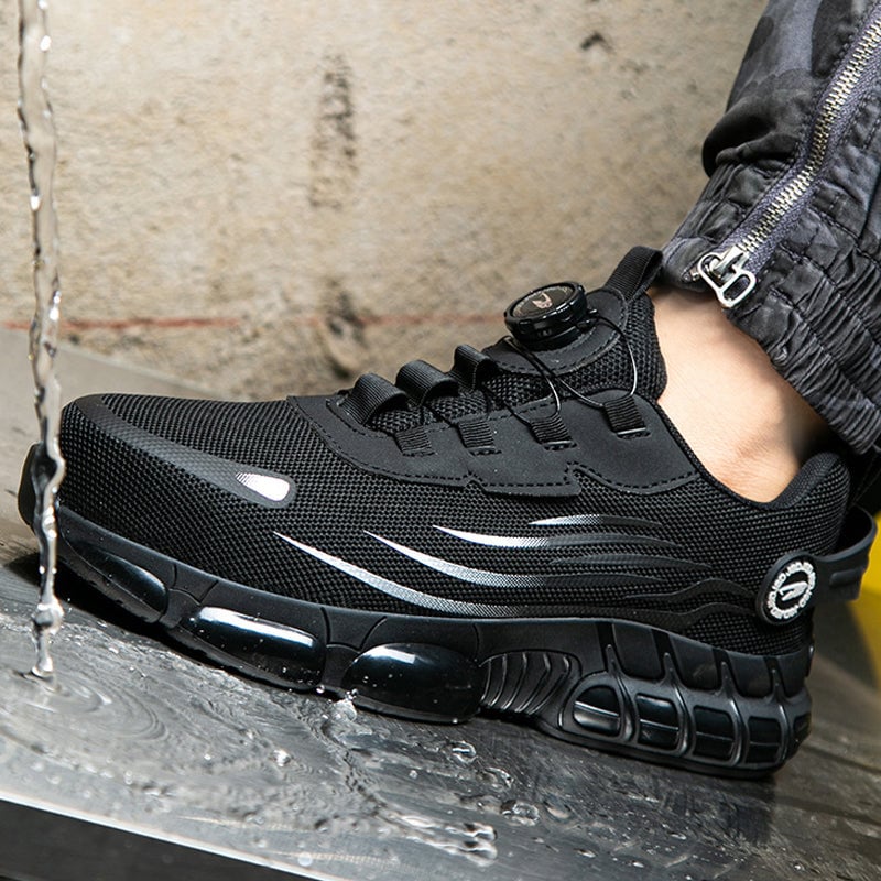 Stoßfeste Sicherheitsschuhe mit Drehknopf