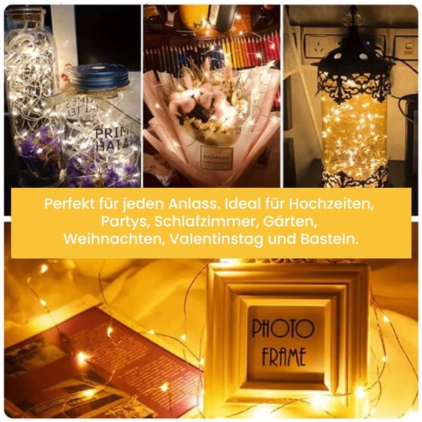 Warmweiße 2M Sternenlichterkette