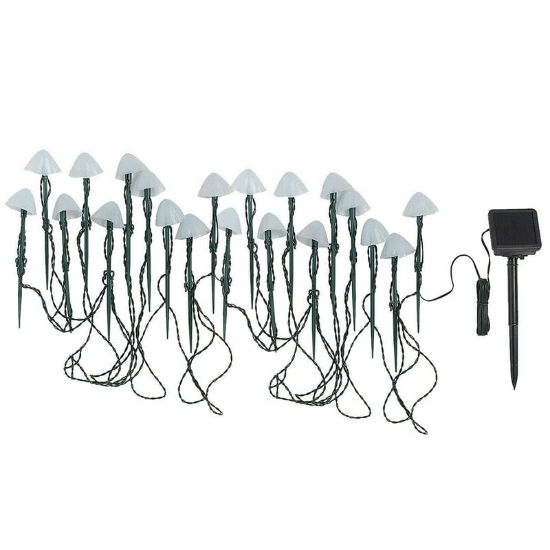 Led Solar String Lights Ground Plug Mushroom Lights